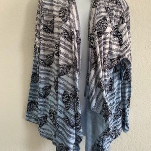 Cardigan with music notes.